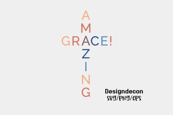 Amazing Grace Retro Christ Minimal Svg