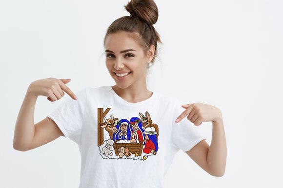 Birth of Child Jesus: Christmas Design for Sellers