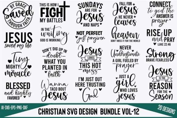Christian SVG Design Bundle Vol-12