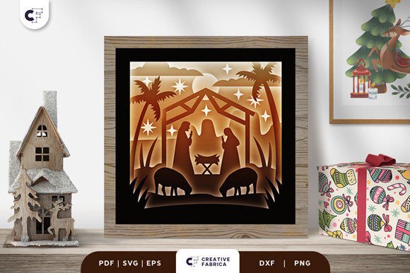 Christmas Nativity 3D Shadow Box SVG: Brand Designer Review