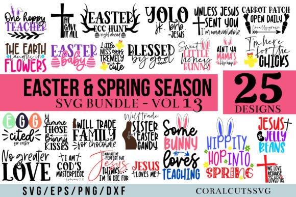 Easter and Spring SVG Bundle for Crafts