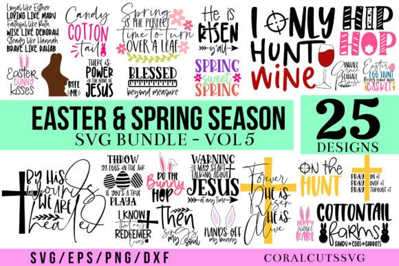 Easter Spring Season SVG Bundle for Crafts