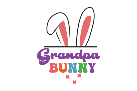 Grandpa Bunny SVG T-Shirt Design for Crafts & Publishing