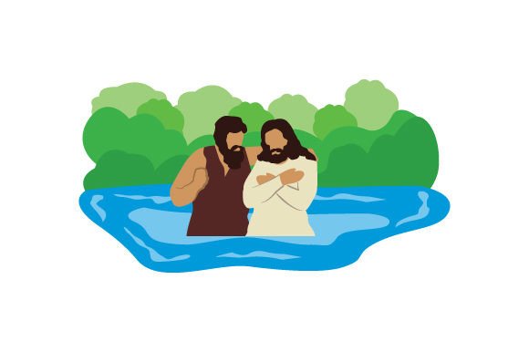 Jesus Christ John the Baptist - Baptism: A Religious Design Asset Review
