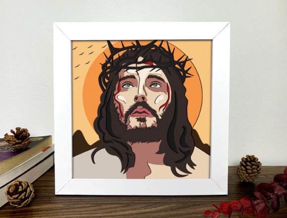 Jesus Shadow Box 3D SVG: A Religious Design Asset Review