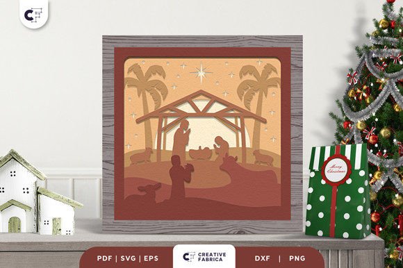 Nativity in the Desert Shadow Box: A Christmas Design for Publishers